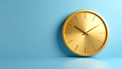 clock on blue background