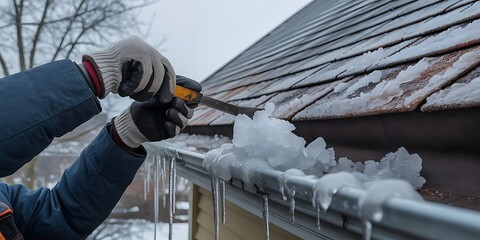 snow removal of a man