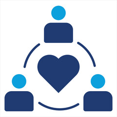 Obraz premium Sincerity Flat Blue Icon Style