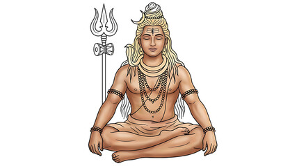 Cultural Maha Shivratri Shiv Illustration Transparent PNG for Festival Articles
