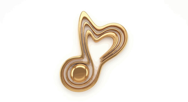 Golden Music Note.