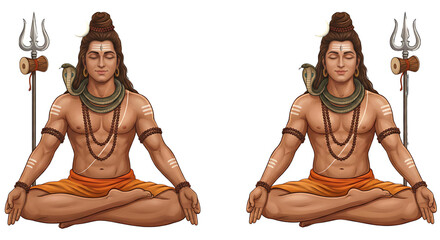 Cultural Maha Shivratri Shiv Illustration Transparent PNG for Festival Articles