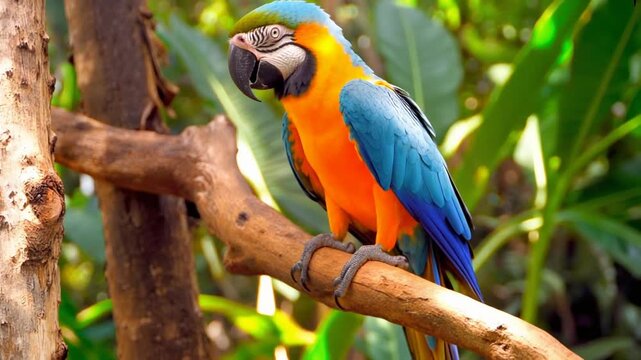 blue and yellow macaw