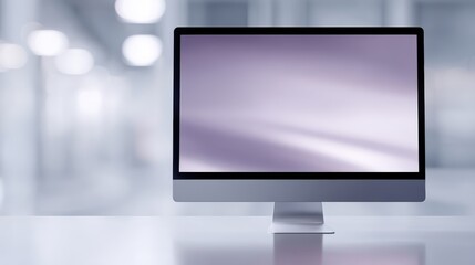 Fototapeta premium Digital display screen mockup empty interface modern environment