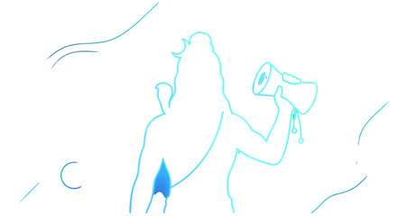 Traditional Maha Shivratri Shiv Illustration Transparent PNG for Religious Media