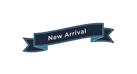 New arrival label isolated on transparent background
