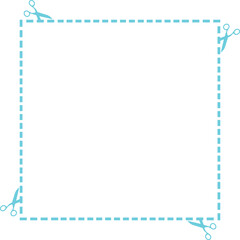 scissor cutting guides paper border frame design