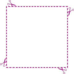 scissor cutting guides paper border frame design