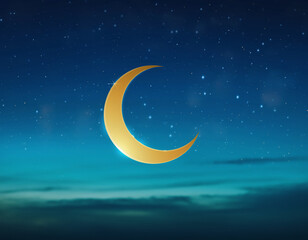 Naklejka premium Ultra HD Elegant Islamic Ramadan Abstract Background with Golden Glow