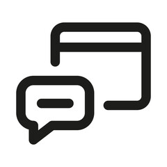 Obraz premium Chatting professional line icon. Professional Line Vector Icon with modern conversation messaging concept, minimal clean outline design and scalable communication symbol