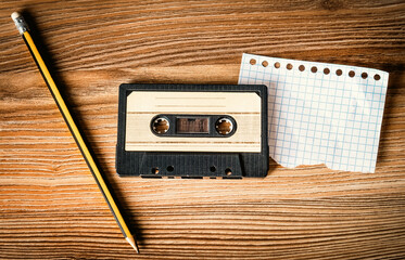 Tape Cassette with a Blank Paper