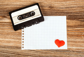 Tape Cassette with a Blank Paper