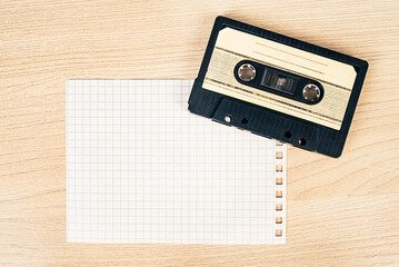 Tape Cassette with a Blank Paper