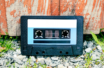 Audio Tape Cassette closeup