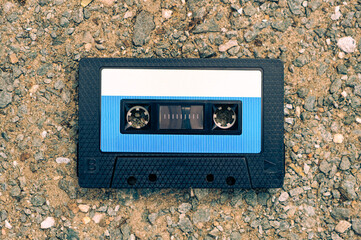 Audio Tape Cassette closeup
