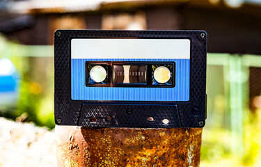 Audio Tape Cassette closeup