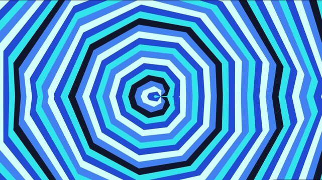 Hypnotic Blue Heptagon Tunnel - Mesmerizing Motion Loop