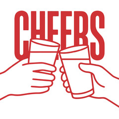 Cheers Toast with Drinks