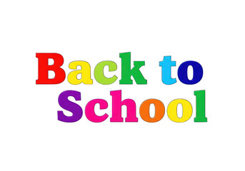 Back to school message isolated on transparent background