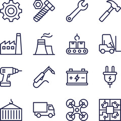 Industry and Manufacturing Icons