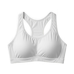 White sports bra isolated on transparent background