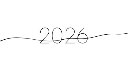 2026 number line art minimalist future design