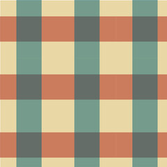 A seamless vintage inspired buffalo check plaid pattern featuring a delightful retro color scheme Vector