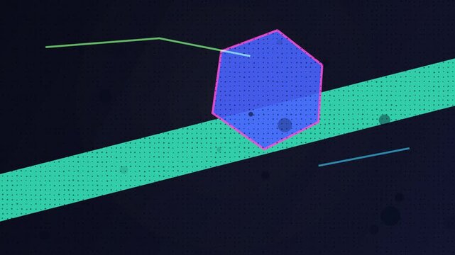 Abstract geometric design with dynamic lines and dots