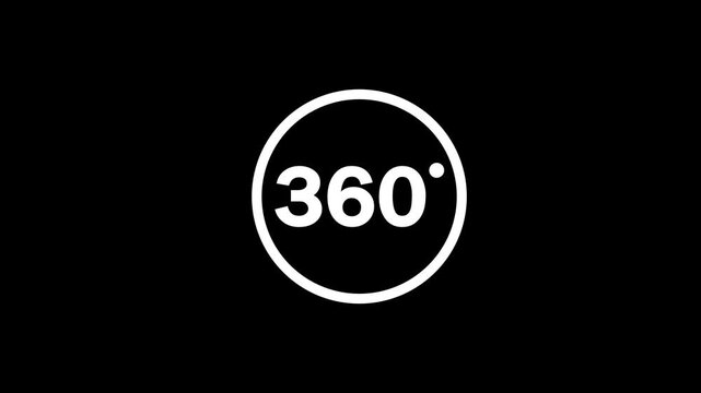 360 degree view animation with white color.