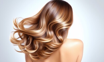Fototapeta premium Shiny Healthy Long Hair in Waves – Beauty Haircare Concept