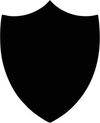 Black Shield Icon Symbol Protection Security.