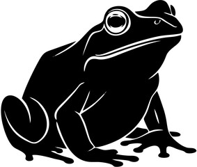 Black Silhouette of a Frog.