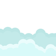 Fototapeta premium Cloud Footer Illustration