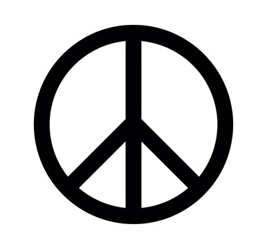 Peace sign symbol vector illustration isolated on white background