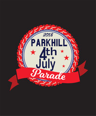 Parkhill 4th Day July t-shirt design