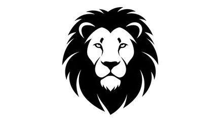 Fototapeta premium Majestic lion head illustration with flowing mane