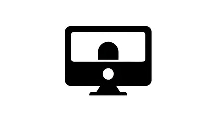 Modern computer monitor displaying a secure login screen