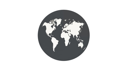 Obraz premium Global connections with a dark grey and white world map