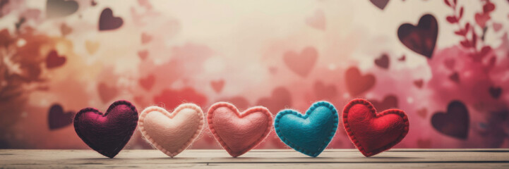 Obraz premium Beautiful love hearts backgrounds for valentines day greeting cards and photo displays 