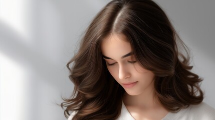 Fototapeta premium An illustration depicting the cycle of hair growth and the impact of atrophy of hair follicles shows the detrimental effects on thinning hair, encouraging effective solutions to enhance density and