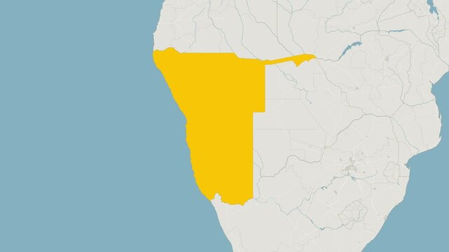 World Map Country Zoom Animation - Namibia