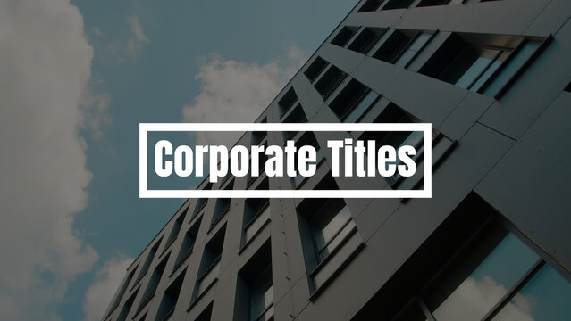 Corporate Titles Template