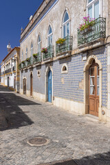 Portuguese architecture street scene with traditional azulejos in Beja © Richard Semik