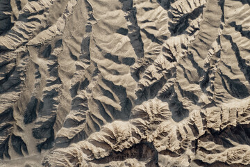 The top view of the surface of the Moon canyon