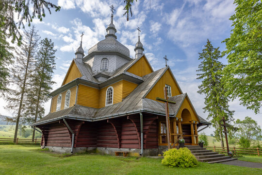 Historic wooden Orthodox church in Gladyszow, Lesser Poland Voivodeship