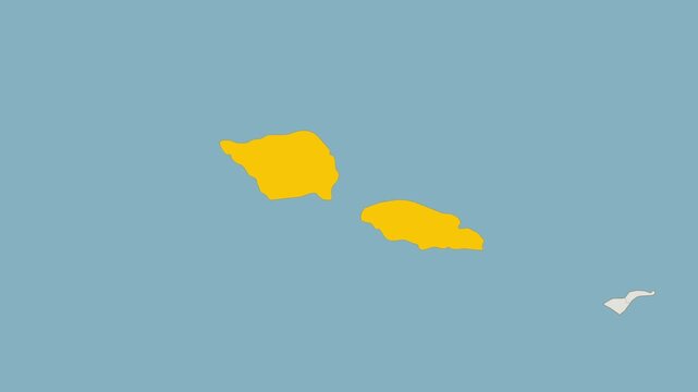 World Map Country Zoom Animation - Samoa