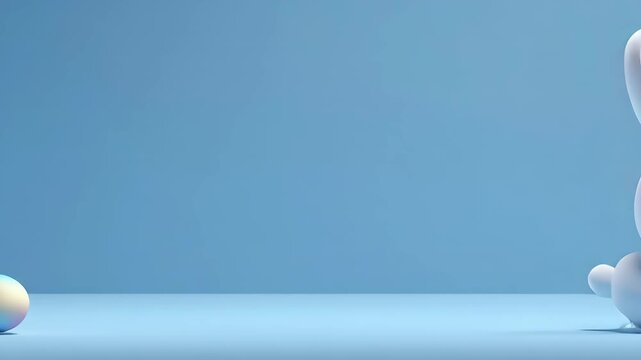 Animated Easter Bunny Loop: Flat Graphic Rabbit Hopping and Placing Egg