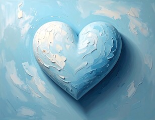 Blue Heart Texture - A Symbol of Love and Serenity.