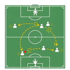 Obraz premium Football tactics diagram