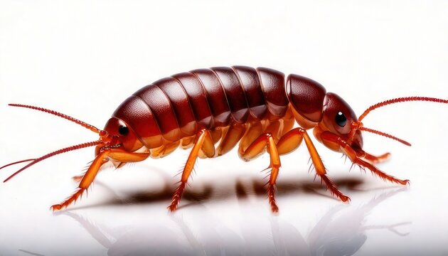Close-up of a Woodlouse - Detailed Macro View of a Terrestrial Crustacean.